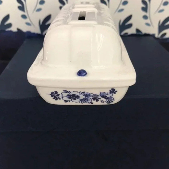 NEW Heinen Delfts Blauw Blue/White I LOVE AMSTERDAM Canal Boat House Coin Bank - Picture 5 of 5